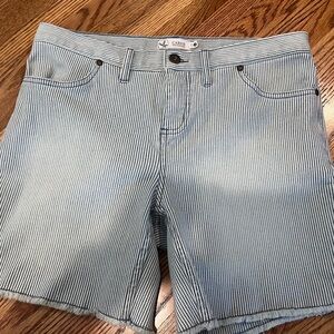 Women's Striped Shorts - Black and White